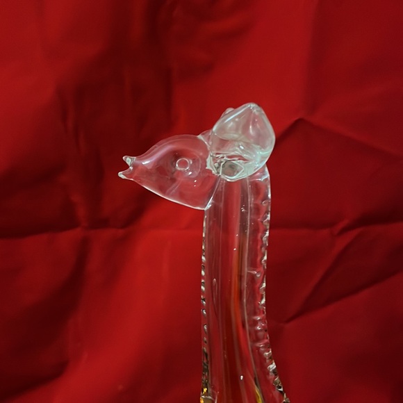 Blown 11” tall Murano glass giraffe, ginger color - Picture 2 of 9